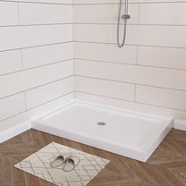 DV-1SB0107 48" Shower Base in White with Single Threshold Shower Pan, Non-slip Design