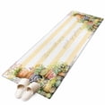 thumbnail image 2 of Kitchen Runner 2 x 6 Ft, Spring Flowers Non-Slip Residential Carpet, Country Botanical Budding Floral Pot Stripes Indoor Crawling Mats Runner Rugs for Living Room/Dining Room/Bedroom, 2 of 9
