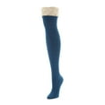thumbnail image 3 of MeMoi Women's Lace Top Cable Knit Knee High Socks - Womens - Female, One Size, Black, 3 of 4