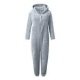 thumbnail image 6 of Mercatoo Youth Po𝐥ar Fleece Cute Ears Jumpsuit S𝐡erpa Thicked Warm Bodysuits with Hooded Teen Girls Winter Plush R𝐨mper, 6 of 6
