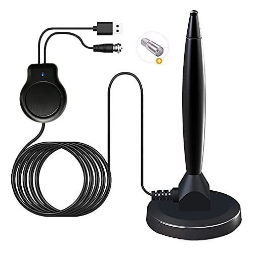 2021 Model Digital Amplified Outdoor Indoor Tv Antenna Powerful Best Amplifier Signal Booster 180 Miles Range Support 4K Full HD Smart and Older Tvs with 10ft Coaxial Cable Unique Tv accessories