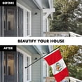thumbnail image 3 of G128 Combo Pack: 6 Feet Tangle Free Spinning Flagpole (Black) Peru Peruvian Flag 3x5 ft Printed 150D Brass Grommets (Flag Included) Aluminum Flag Pole, 3 of 9