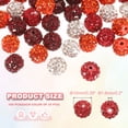 thumbnail image 2 of Uxcell Rhinestone Beads for Jewelry Making, 10mm 100Pcs Polymer Clay Disco Ball,White/Orange/Red/Dark Red, 2 of 6
