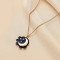 thumbnail image 4 of Simple personalidad luz lujo nicho metal hueco retro brújula moneda colgante collar mujer X2821-2 JFHHH pequeña, 4 of 5