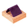 thumbnail image 1 of Soporte de madera para pendientes, exhibidor de pendientes, organizador de pendientes suave para regalo Morado oscuro, 1 of 7