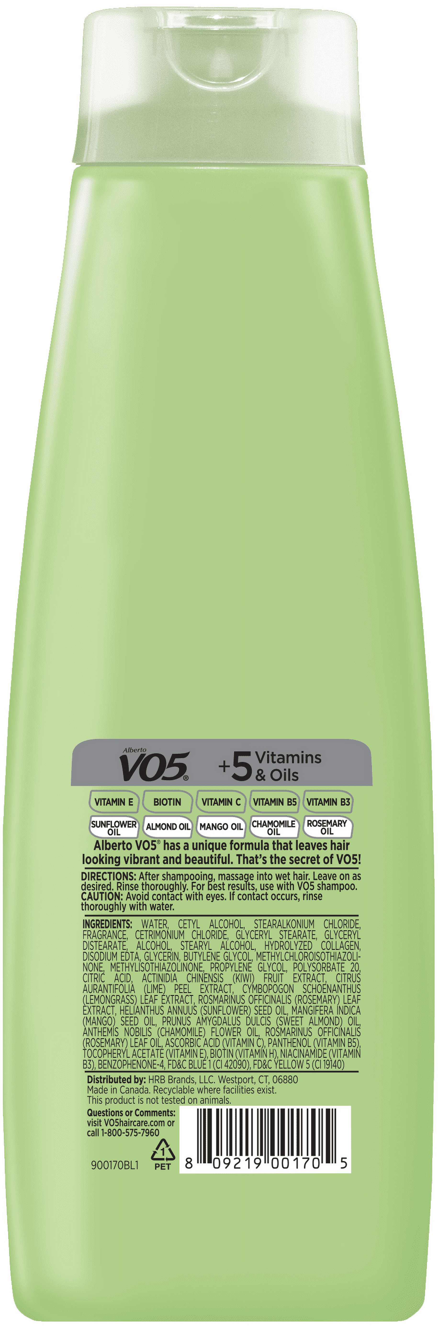 Alberto VO5 Kiwi Lime Squeeze Conditioner with Vitamin E & C, for All Hair Types, 16.9 fl oz - image 2 of 6