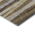 thumbnail image 6 of HomeRoots 678473 3 x 5 ft. Brown Taupe & Beige Striped Washable Machine Made Rectangle Area Rug with UV Protection, 6 of 8