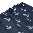 thumbnail image 4 of Shower Curtain, vintage anchor navyblue print Waterproof Fabric Plastic Shower Curtain, Drying Fast Bathroom Curtain with 9 Buttonholes, Ruffle Shower Curtain 60x72in, 4 of 8