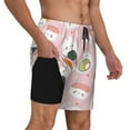 thumbnail image 3 of Daiia Cute Sushi Mens Swim Trunks Swim Shorts Quick Dry Swim Shorts with Mesh Lining Pockets-Large, 3 of 9