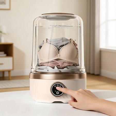 Poetable Washing Machine, 3 Speed,Rechargeable, 2L, for Bras,Bralettes,Socks,Briefs, Home Camping Travel Laundry Small Wash Machine