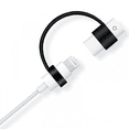 thumbnail image 3 of 2 PC Silicone Sleeve for Apple Pencil 1st Gen Ultra Light Pen Skin Case Accessories Soft with 1 Nib Cover, 1 Cable Adapter Tether, 3 of 4