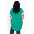 thumbnail image 3 of Avenue Women's Plus Size Female Notch V-Neckline Short Sleeve Button Pleated Top, 3 of 5