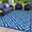 royal blue & blue green, variant on DEORAB Outdoor Rugs Waterproof Plastic Straw Mat 5'x8' Reversible for RV Patio Deck Beach Black & Brown