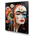 thumbnail image 2 of Designart "Colorful Pop Art Portrait of Twins Woman II" Fashion Canvas Wall Art - Glam Blue Woman Abstract Entryway Wall Art Print, 2 of 6
