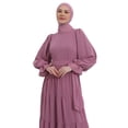 thumbnail image 3 of Dusty Rose - Crew neck - Fully Lined - Modest Dress - Refka, 3 of 5