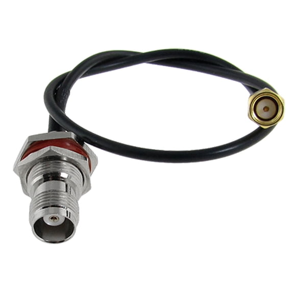 Unique Bargains Unique Bargains SMA Male to TNC Female Bulkhead Adapter Antenna Pigtail Coaxial Cable 33cm