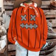 thumbnail image 2 of yoeyez Womens Oversized Sweatshirts Fleece Halloween Crewneck Sweatshirt Comfy Fall Warm Fashion Pullover Tops Gray,M, 2 of 7