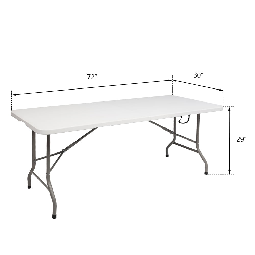 Lowestbest 6FT Picnic Table, Outdoor Courtyard Foldable Long Table, White Lowestbest 6FT Picnic Table, Outdoor Courtyard Foldable Long Table, White