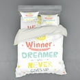 thumbnail image 2 of Ambesonne Saying Bedding Set 3 Pcs, Positive Words, Twin, Multicolor, 2 of 3