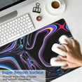 thumbnail image 4 of Colorful Lines&nbsp;desk Mouse Padwaterproof,rubber+multispandexnon Slip Line Theme MousepadDesk Pad for Office Home Game 31.5x15.7inches, 4 of 7