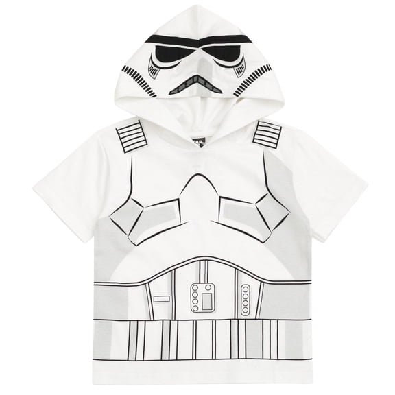 Star Wars Toddler Boys' Cosplay Hooded T-Shirt Stormtrooper White