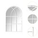 thumbnail image 2 of Espejo decorativo de pared con marco arqueado para tocador. Blanco, 2 of 6