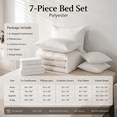Erosebridal White Horse Anemones 7 Pieces Full Size Bedding Sets,Pink ...