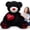 Heart-Black, variant on MaoGoLan 6ft Big Teddy Bear Stuffed Animal Giant Brown Bear With A Heart Plush Toy