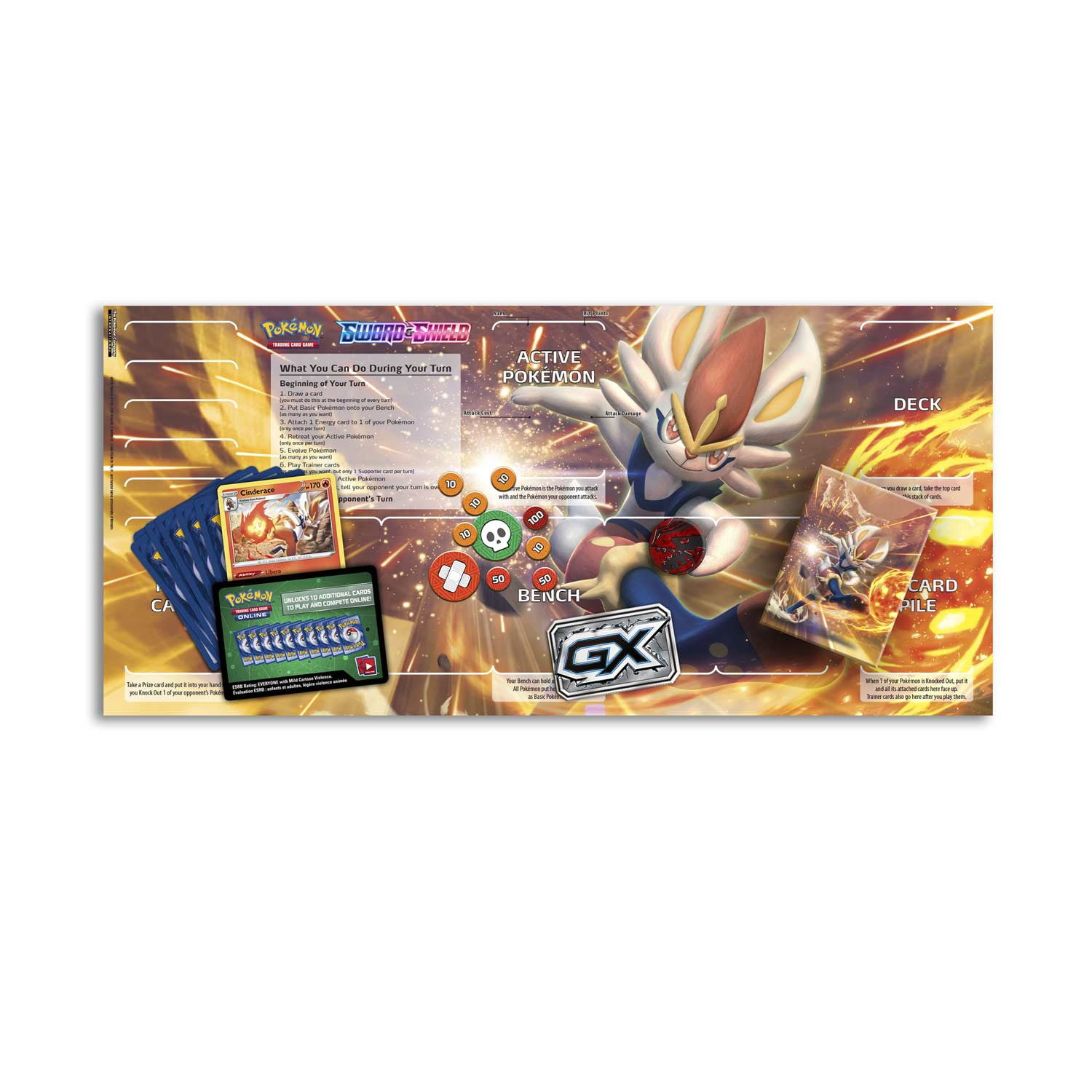 Pokemon Sword & Shield Cinderace Theme Deck Trading Cards Brand New! 