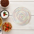 thumbnail image 4 of CHAO Mantel individual trenzado multicolor, lavable, antideslizante, fácil de limpiar, centro de mesa para mesa de comedor, color rojo, 4 of 4