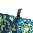 thumbnail image 5 of Jordan Manufacturing 45" x 22" Fanfare Capri Blue Floral Rectangular Outdoor Chair Cushion with Ties and Hanger Loop, 5 of 12