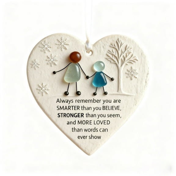 Moocorvic Sea Glass Ornaments, Christmas Tree Friendship Ornament Wall Hanging Art Home Decor Christmas Gifts for Women/Men