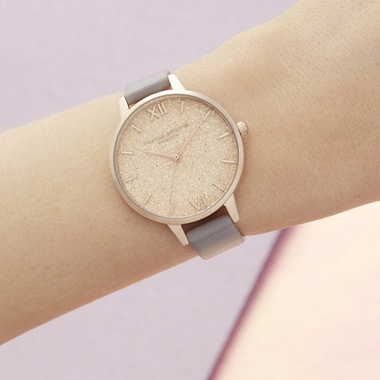 Olivia Burton OB16GD45 Rose Gold Glitter Dial Grey Lilac  display picture 1