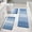 Blue, variant on Bathroom Rugs Set 3 Piece Non Slip Washable, Microfiber Absorbent Bath Mat Floor Carpet Extra Soft, Quick Dry Shower Rug U-Shaped Contour Toilet Mats, Grey