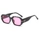 thumbnail image 1 of Gafas de sol rectangulares en forma de T de moda callejera, hechas de PC y metal, 1 of 5