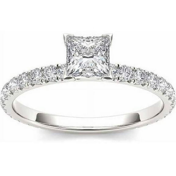 1 Carat T.W. Diamond Classic 14kt White Gold Engagement Ring