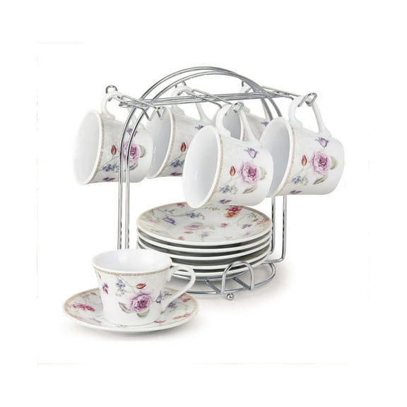 Lorren Home Trends 80-2020 Cups and Saucers Set of 4