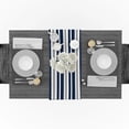 thumbnail image 3 of Striped Blue White Gray Table Runner Kitchen Decor Table Flag Tablecloth Placemat Hotel Home Festival Decoration Table Runners, 3 of 5