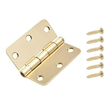 Everbilt 3 in. x 1/4 in. Radius Satin Brass Door Hinge