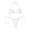Glisme51-White, variant on Swimsuits For Women Multi Color Split Strappy Bikini Set White Bathing Suits For Swimming Pool