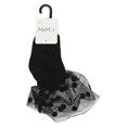 thumbnail image 6 of MeMoi Flocked Dot Cotton Blend Tulle Anklet - Girls - Female, 0, Black, 6 of 7