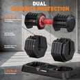 thumbnail image 4 of GIKPAL 180LB(90lbs*2) Adjustable Dumbbells Set of 2,10 in 1 Quick-Select 12-90lbs Free Weight Adjustable Dumbbells for Men/Women Home Gym, 4 of 7