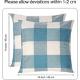 thumbnail image 5 of Plaid Cushion Covers , Set Of 2 Wrinkle Resistant And Breathable Linen Pillowcase,blue, 5 of 5