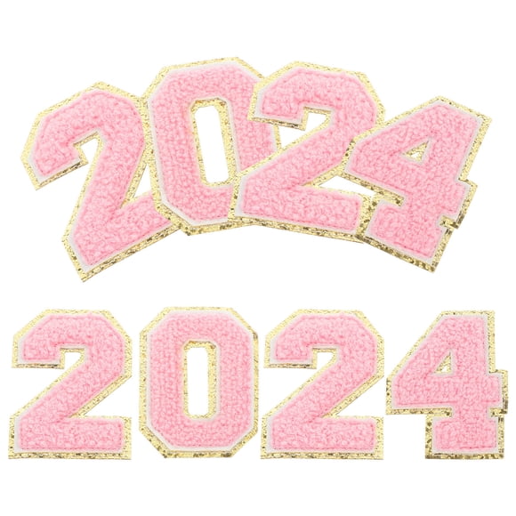 IFANLANDOR 8Pcs Embroidery Patches Pink Towel Embroidery for Hats and Bags DIY Mending 2024