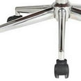 thumbnail image 3 of Joan 23 Inch Office Chair 360 Swivel Black Faux Leather and Brown Frame, 3 of 7