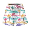 thumbnail image 4 of larppty Women's Swim Trunks 7" Quick Dry Bathing Suits with Mesh Lining Printed Shorts Swimwear（Pink， L）, 4 of 5
