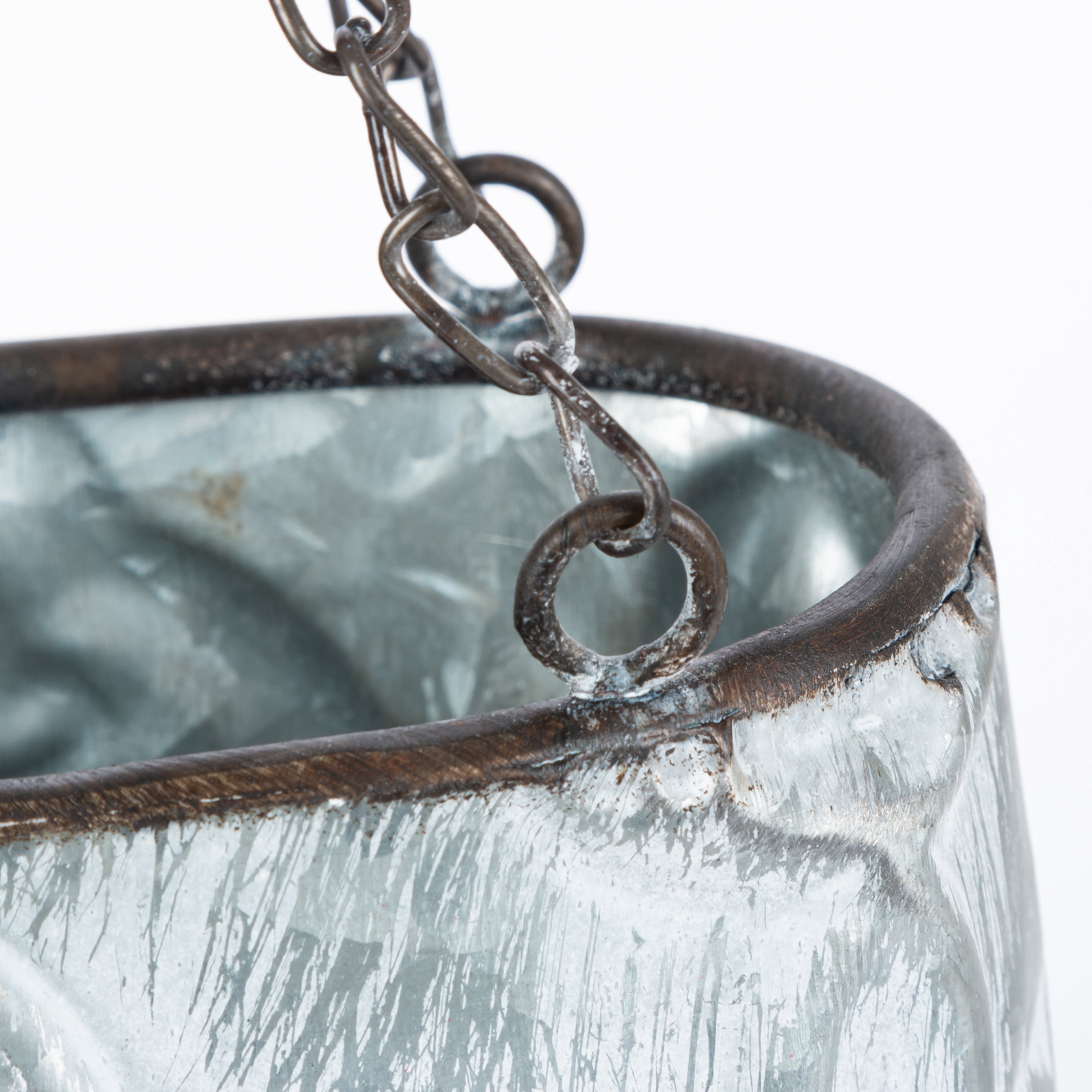 Set of 3 Nesting Farmhouse Hanging Metal Planters