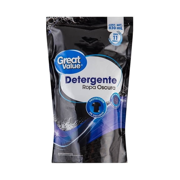 Detergente líquido Great Value para ropa oscura 830 ml