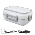 thumbnail image 2 of Electric Lunch Box, 1.5L Electric Heat Insulation Lunch Box Car Heating Electric Lunch Box Home Car Stainless Steel Liner Lunch Box White, 2 of 8
