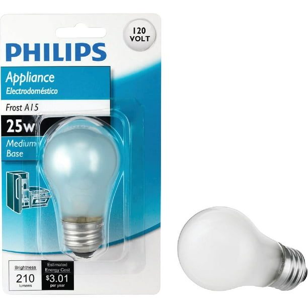 Philips 25W Frost Medium A15 Incandescent Appliance Light Bulb 569632